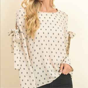 Cream arrow blouse